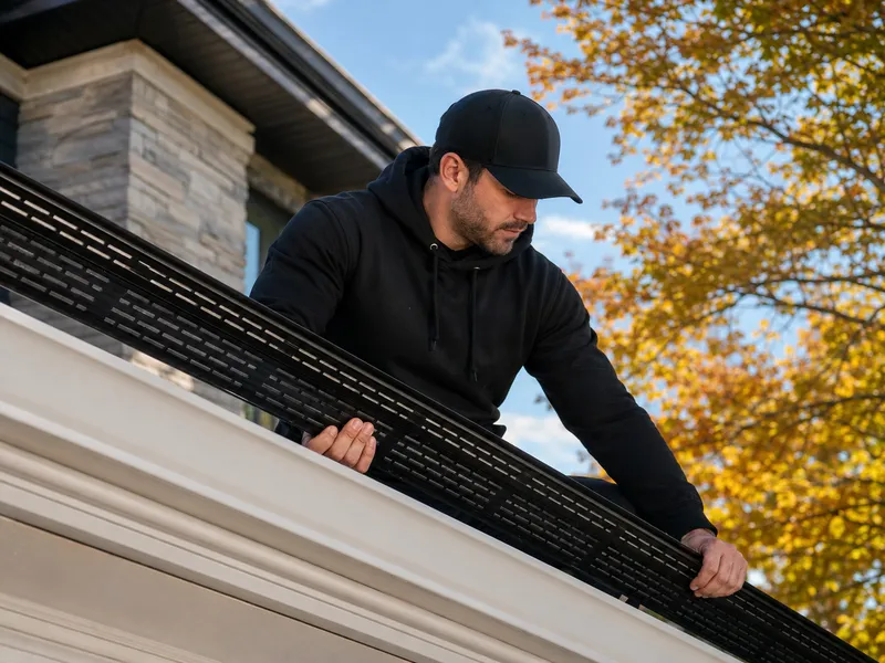 Professional installation of an Alu-Rex gutter guard